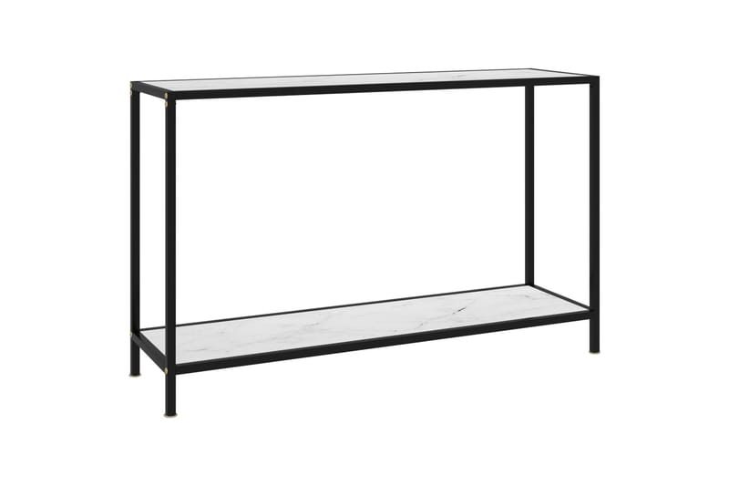 Konsolipöytä valkoinen 120x35x75 cm karkaistu lasi - Valkoinen - Huonekalut - Pöytä & ruokailuryhmä - Apupöytä & sivupöytä - Konsolipöytä
