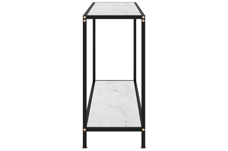 Konsolipöytä valkoinen 120x35x75 cm karkaistu lasi - Valkoinen - Huonekalut - Pöytä & ruokailuryhmä - Apupöytä & sivupöytä - Konsolipöytä