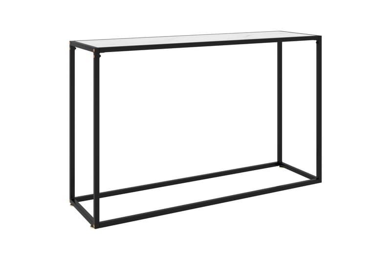 Konsolipöytä valkoinen 120x35x75 cm karkaistu lasi - Huonekalut - Pöytä & ruokailuryhmä - Apupöytä & sivupöytä - Konsolipöytä