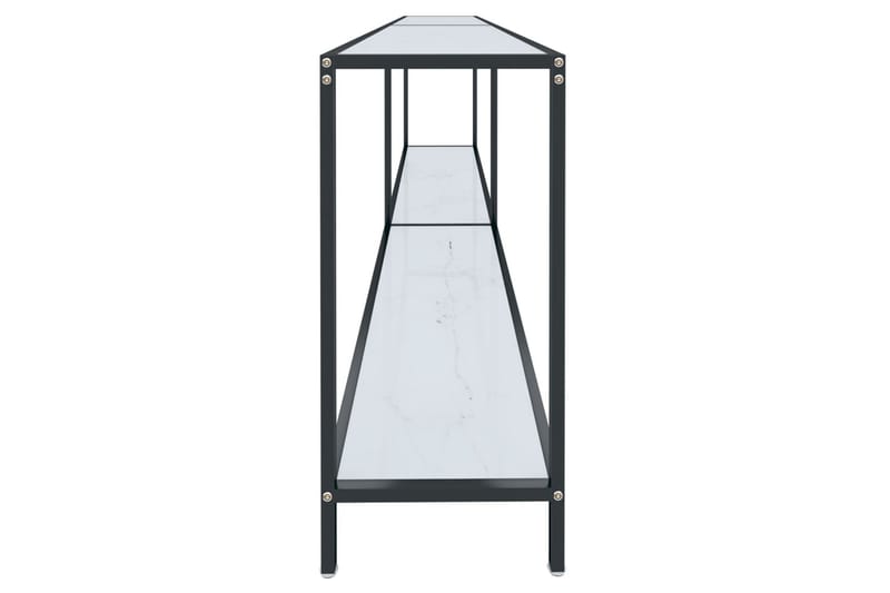 Konsolipöytä valkoinen 220x35x75,5 cm karkaistu lasi - Valkoinen - Huonekalut - Pöytä & ruokailuryhmä - Apupöytä & sivupöytä - Konsolipöytä