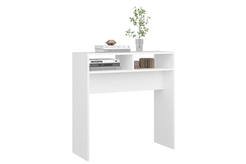 Konsolipöytä valkoinen 78x30x80 cm lastulevy - Huonekalut - Pöytä & ruokailuryhmä - Apupöytä & sivupöytä - Konsolipöytä