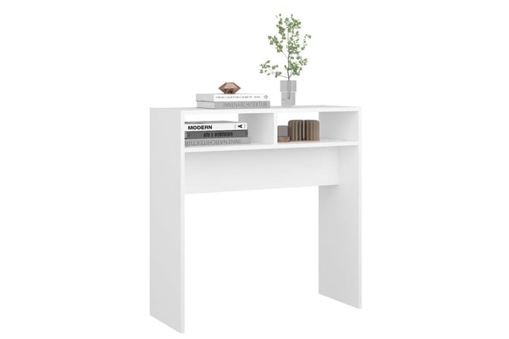Konsolipöytä valkoinen 78x30x80 cm lastulevy - Konsolipöytä - Eteispöytä