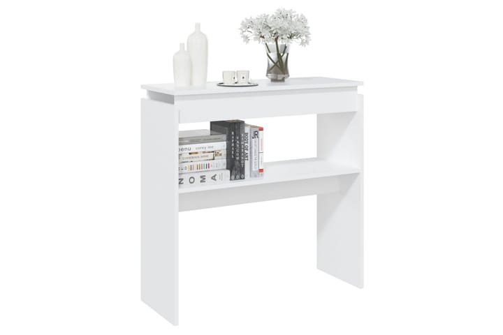 Konsolipöytä valkoinen 80x30x80 cm lastulevy - Valkoinen - Konsolipöytä - Eteispöytä