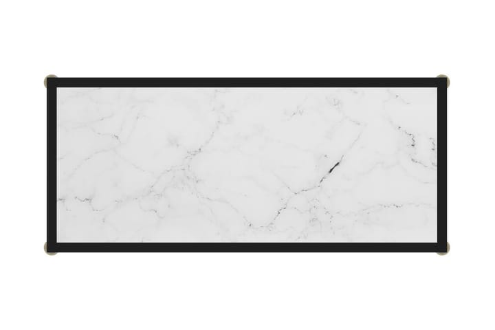 Konsolipöytä valkoinen 80x35x75 cm karkaistu lasi - Valkoinen - Konsolipöytä - Eteispöytä