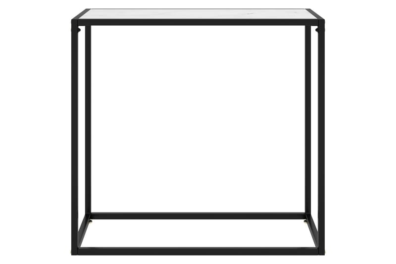 Konsolipöytä valkoinen 80x35x75 cm karkaistu lasi - Huonekalut - Pöytä & ruokailuryhmä - Apupöytä & sivupöytä - Konsolipöytä