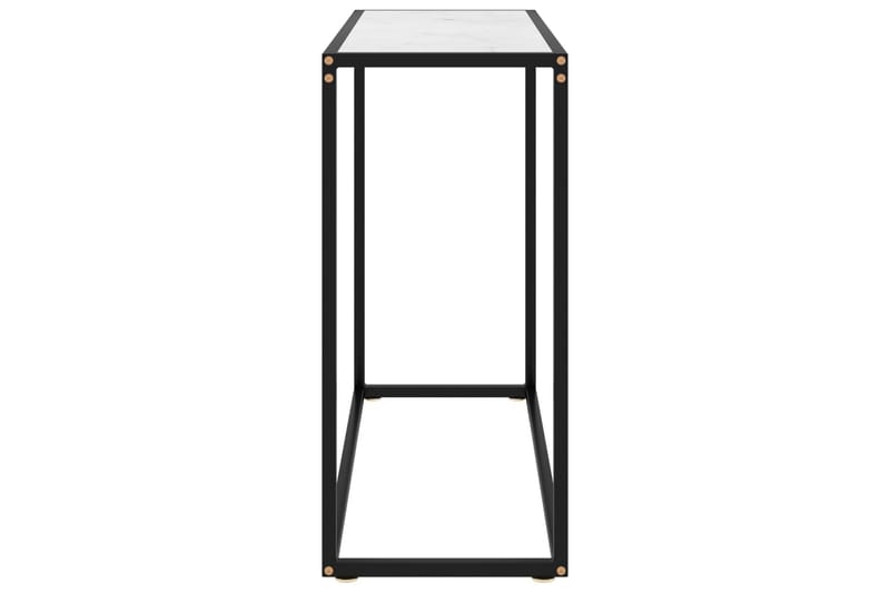 Konsolipöytä valkoinen 80x35x75 cm karkaistu lasi - Huonekalut - Pöytä & ruokailuryhmä - Apupöytä & sivupöytä - Konsolipöytä