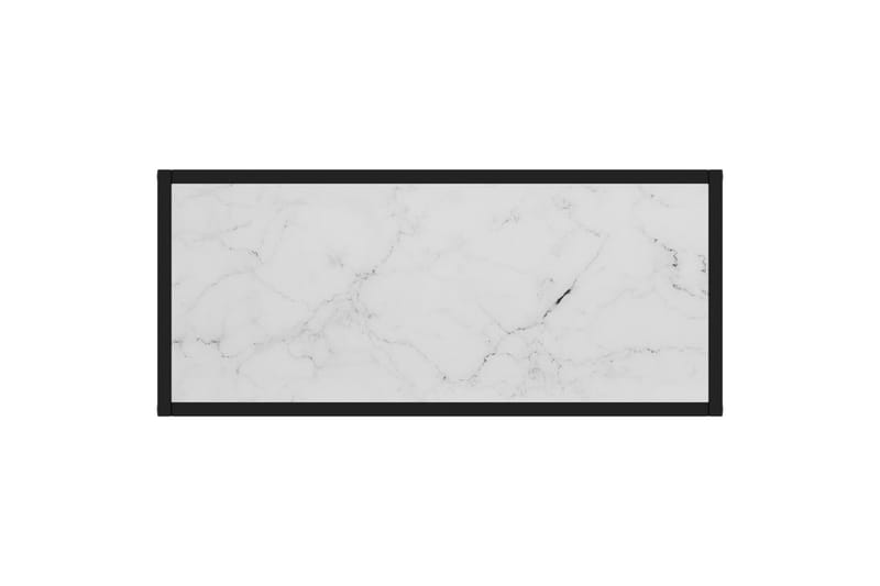 Konsolipöytä valkoinen 80x35x75 cm karkaistu lasi - Huonekalut - Pöytä & ruokailuryhmä - Apupöytä & sivupöytä - Konsolipöytä