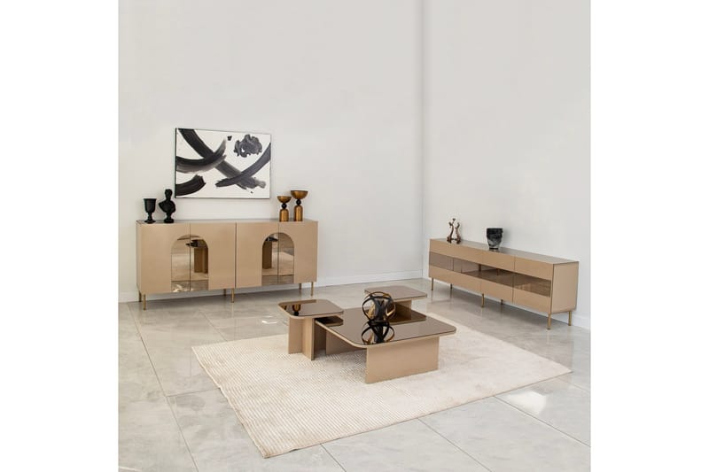 Konsolipöytä Puento 180 cm - Pronssi/Kulta - Huonekalut - TV- & Mediakalusteet - TV-kaappi