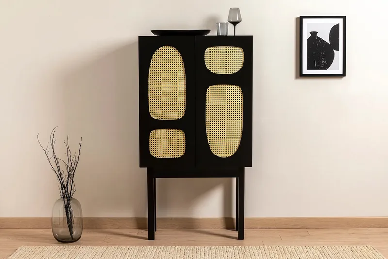 Konsolipöytä Paro 75 cm - Musta - Säilytys - Kaappi - Baarikaappi