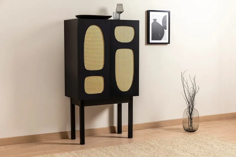 Konsolipöytä Paro 75 cm - Musta - Säilytys - Kaappi - Baarikaappi