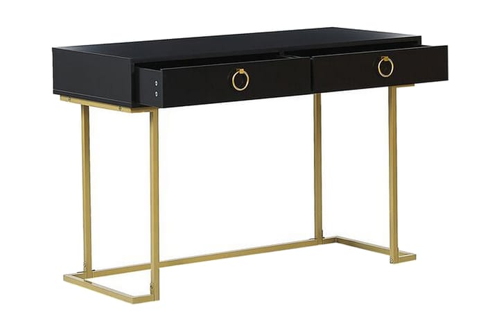 Konsolipöytä/kirjoituspöytä Musta/Kulta WESTPORT - Musta - Konsolipöytä - Eteispöytä