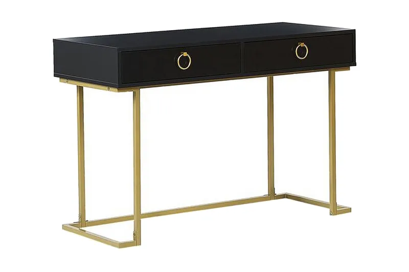 Konsolipöytä/kirjoituspöytä Musta/Kulta WESTPORT - Musta - Huonekalut - Pöytä & ruokailuryhmä - Apupöytä & sivupöytä - Konsolipöytä