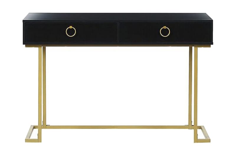 Konsolipöytä/kirjoituspöytä Musta/Kulta WESTPORT, Musta