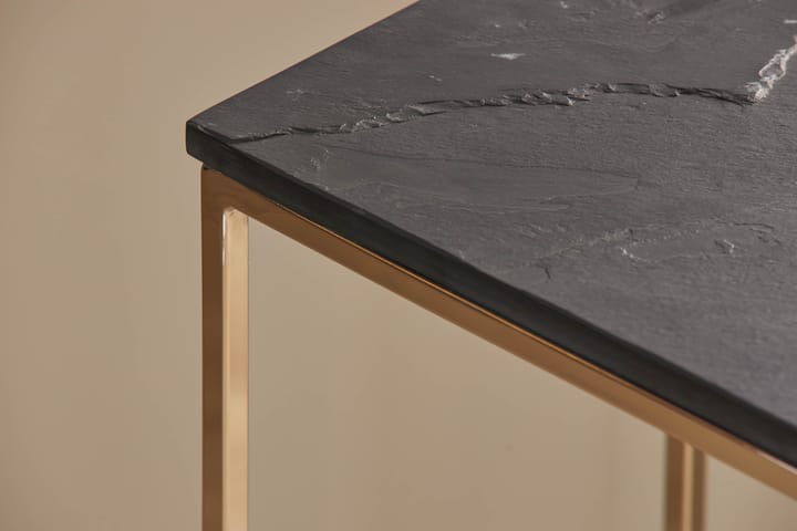 Konsollbord Titania 120 cm Liuskekivi - Musta/Kromi - Konsolipöytä - Eteispöytä