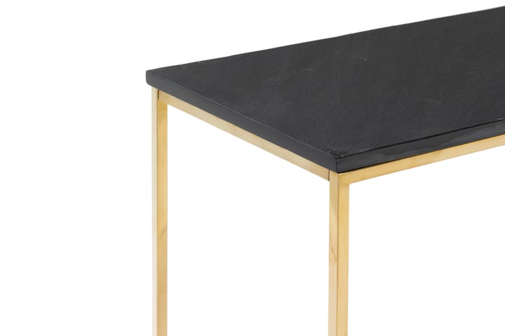 Konsollbord Titania 120 cm Liuskekivi - Musta/Messinki - Konsolipöytä - Eteispöytä