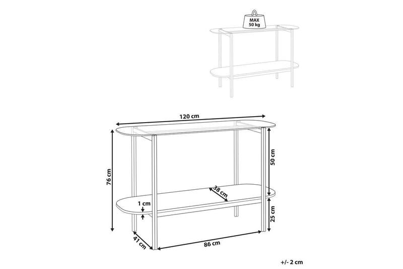 Konsolipöytä Lovell Hopea, vaalea puu - Hopea, vaalea puu - Huonekalut - Pöytä & ruokailuryhmä - Apupöytä & sivupöytä - Konsolipöytä