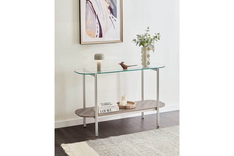 Konsolipöytä Lovell Hopea, vaalea puu - Hopea, vaalea puu - Huonekalut - Pöytä & ruokailuryhmä - Apupöytä & sivupöytä - Konsolipöytä
