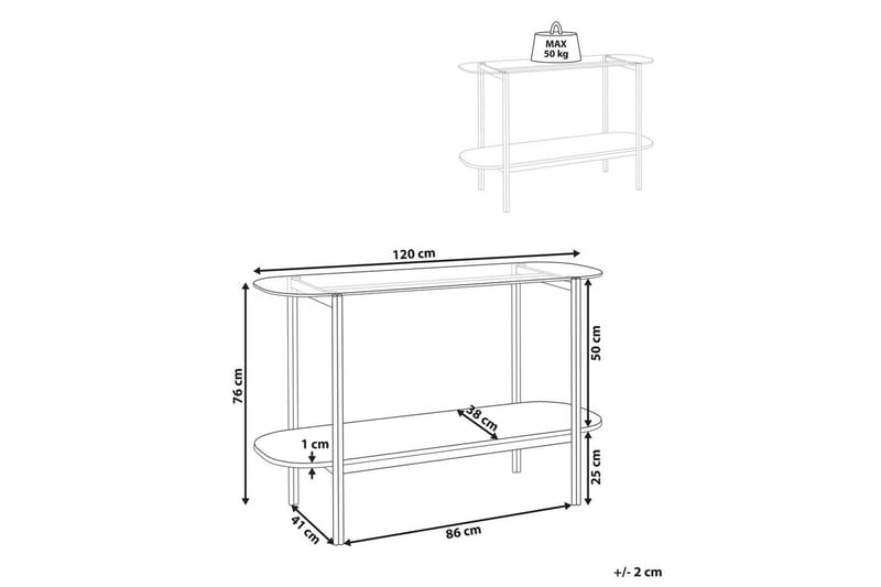 Konsolipöytä Lovell Kulta, vaalea puu - Kulta, vaalea puu - Huonekalut - Pöytä & ruokailuryhmä - Apupöytä & sivupöytä - Konsolipöytä
