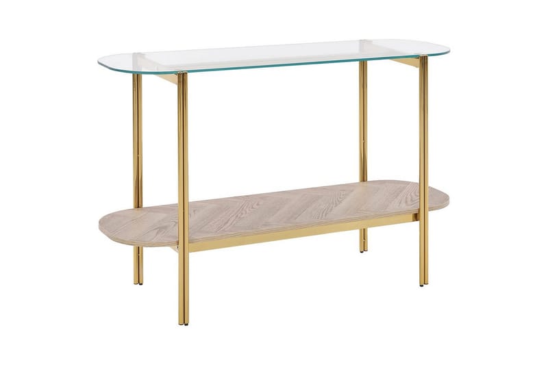 Konsolipöytä Lovell Kulta, vaalea puu, Kulta, vaalea puu