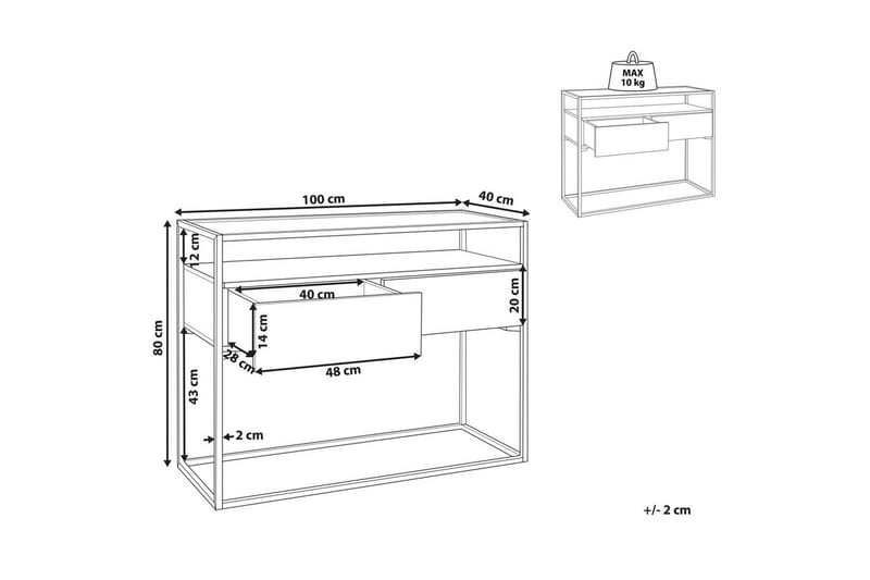 Konsolipöytä Mauk - Huonekalut - Pöytä & ruokailuryhmä - Apupöytä & sivupöytä - Konsolipöytä