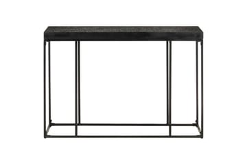 Konsolipöytä musta 110x35x76 cm täysi akaasia- ja mangopuu - Musta - Huonekalut - Pöytä & ruokailuryhmä - Apupöytä & sivupöytä - Konsolipöytä