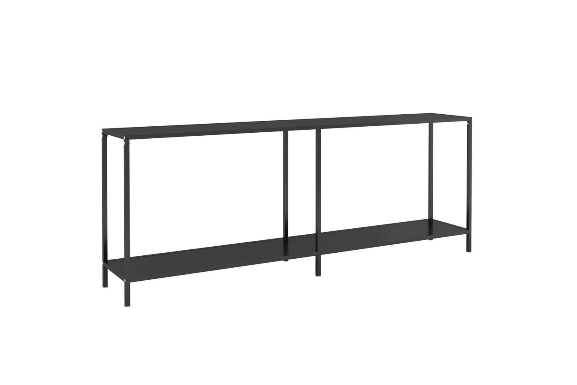 Konsolipöytä musta 200x35x75,5 cm karkaistu lasi - Musta - Huonekalut - Pöytä & ruokailuryhmä - Apupöytä & sivupöytä - Konsolipöytä