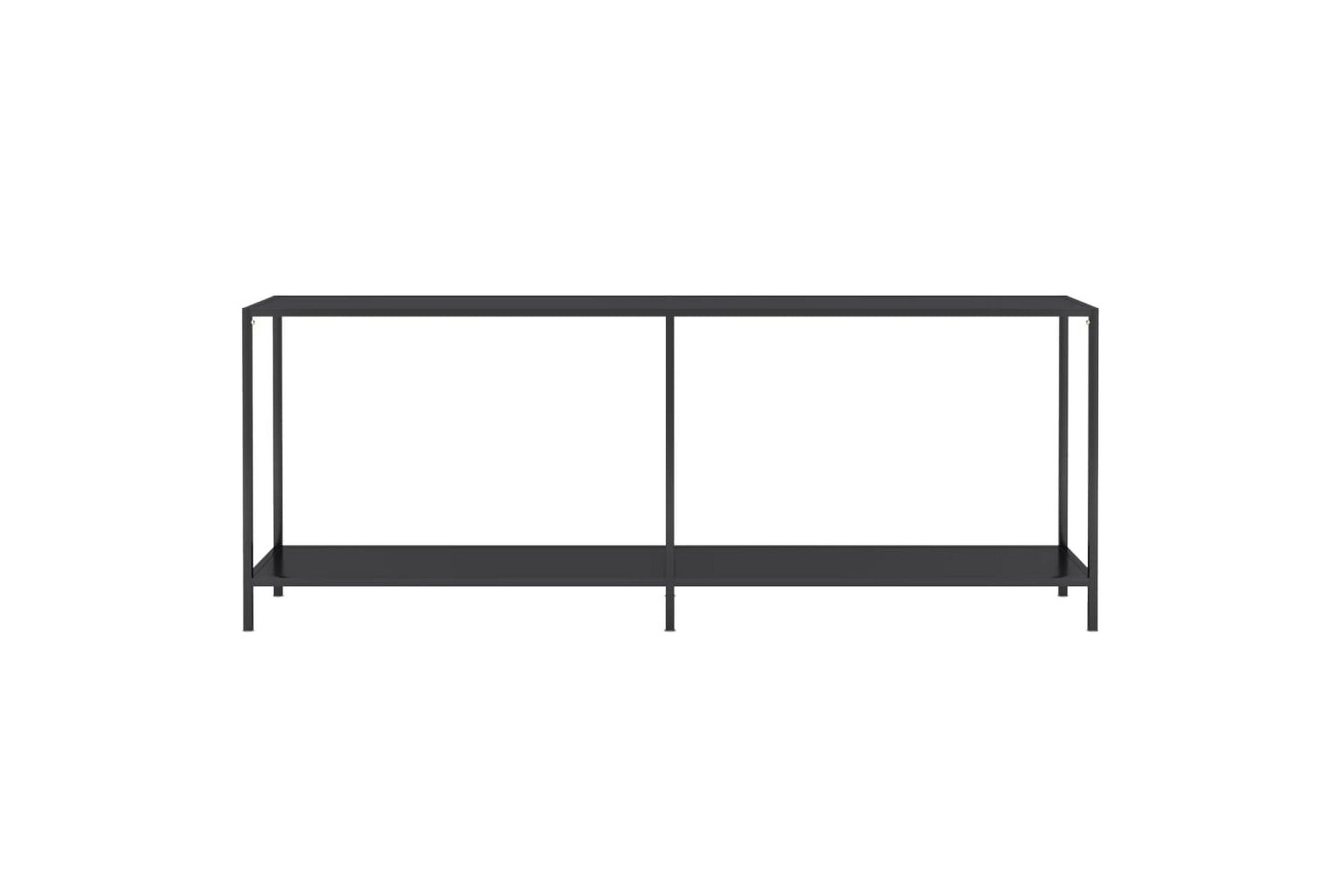 Konsolipöytä musta 200x35x75,5 cm karkaistu lasi - Musta - Huonekalut - Pöytä & ruokailuryhmä - Apupöytä & sivupöytä - Konsolipöytä