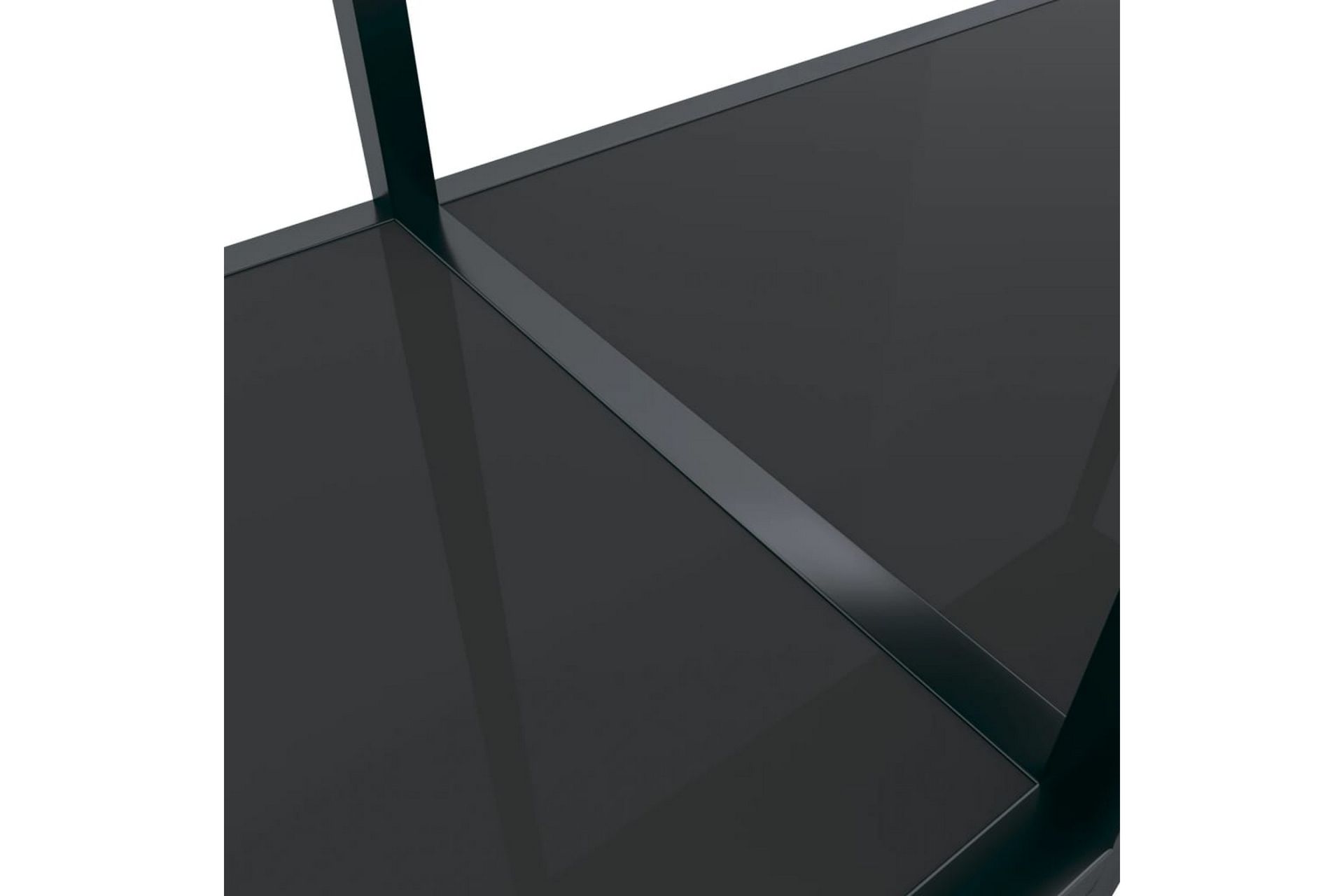 Konsolipöytä musta 200x35x75,5 cm karkaistu lasi - Musta - Huonekalut - Pöytä & ruokailuryhmä - Apupöytä & sivupöytä - Konsolipöytä