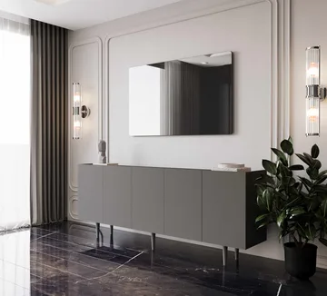 konsolipöytä Nordure Capella (180 x 60 x 40 cm) Harmaa - Harmaa - Huonekalut - Pöytä & ruokailuryhmä - Apupöytä & sivupöytä - Eteispöytä