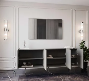 konsolipöytä Nordure Capella (180 x 60 x 40 cm) Harmaa - Harmaa - Huonekalut - Pöytä & ruokailuryhmä - Apupöytä & sivupöytä - Eteispöytä
