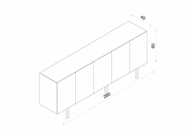 konsolipöytä Nordure Capella (200 x 60 x 40 cm) Musta - Musta - Huonekalut - Pöytä & ruokailuryhmä - Apupöytä & sivupöytä - Eteispöytä