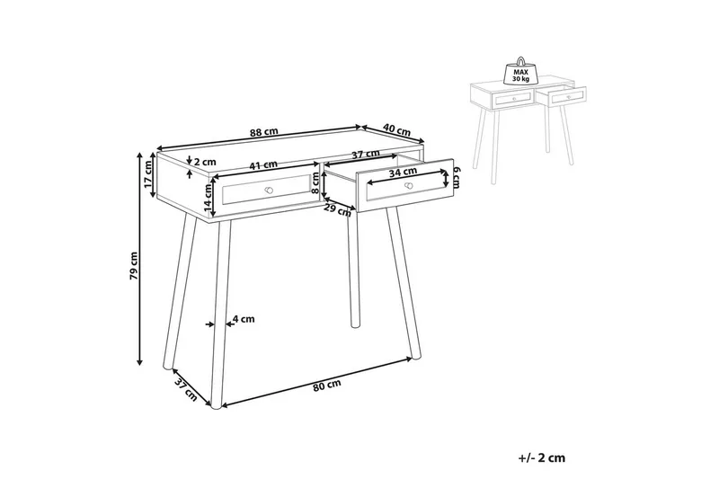 Konsolipöytä Odell - Huonekalut - Pöytä & ruokailuryhmä - Apupöytä & sivupöytä - Konsolipöytä