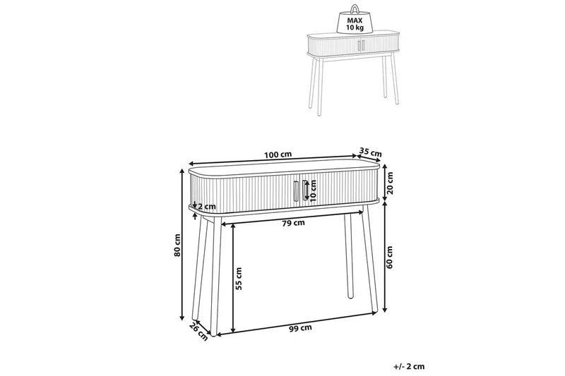 Konsolipöytä Selah - Huonekalut - Pöytä & ruokailuryhmä - Apupöytä & sivupöytä - Konsolipöytä