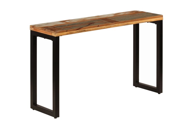 Sivupöytä 120x35x76 cm kierrätetty puu ja teräs - Ruskea - Huonekalut - Pöytä & ruokailuryhmä - Apupöytä & sivupöytä - Konsolipöytä
