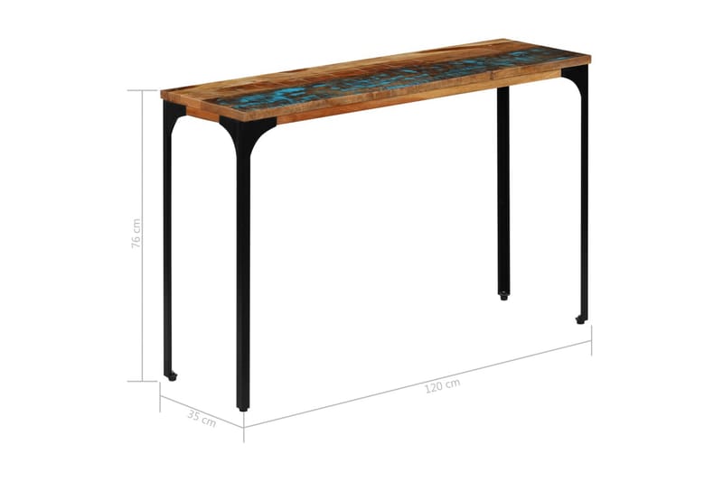 Sivupöytä 120x35x76 cm kierrätetty puu - Ruskea - Huonekalut - Pöytä & ruokailuryhmä - Apupöytä & sivupöytä - Konsolipöytä