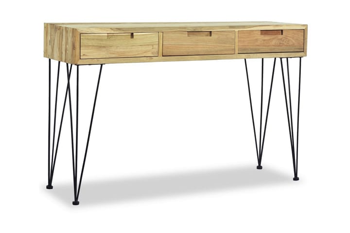 Sivupöytä 120x35x76 cm Kiinteä tiikki - Ruskea - Konsolipöytä - Eteispöytä