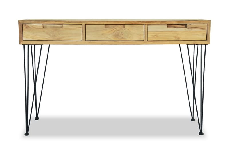 Sivupöytä 120x35x76 cm Kiinteä tiikki - Ruskea - Huonekalut - Pöytä & ruokailuryhmä - Apupöytä & sivupöytä - Konsolipöytä