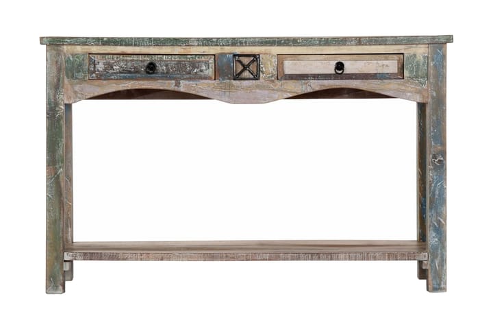 Sivupöytä 120x40x75 cm kierrätetty puu - Monivärinen - Konsolipöytä - Eteispöytä