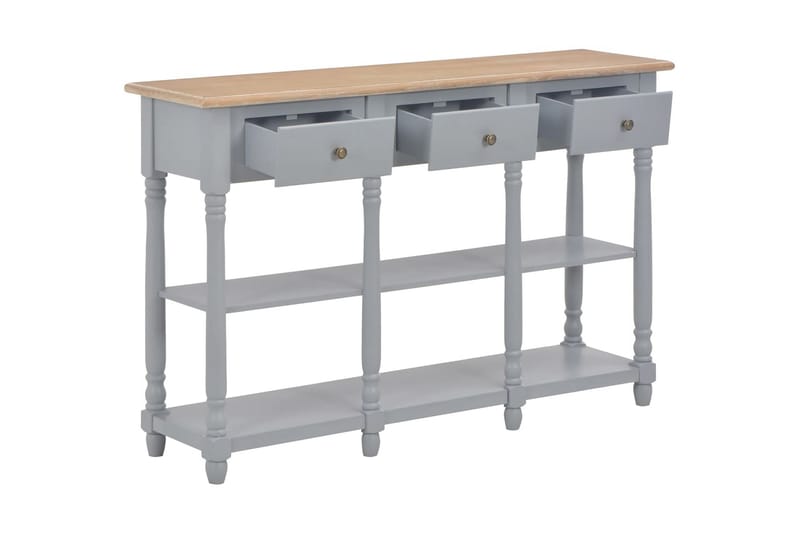 Sivupöytä harmaa 120x30x76 cm MDF - Harmaa - Huonekalut - Pöytä & ruokailuryhmä - Apupöytä & sivupöytä - Konsolipöytä