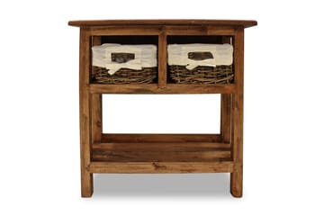 Sivupöytä kierrätetty puu 69x28x70 cm - Ruskea - Huonekalut - Pöytä & ruokailuryhmä - Apupöytä & sivupöytä - Konsolipöytä