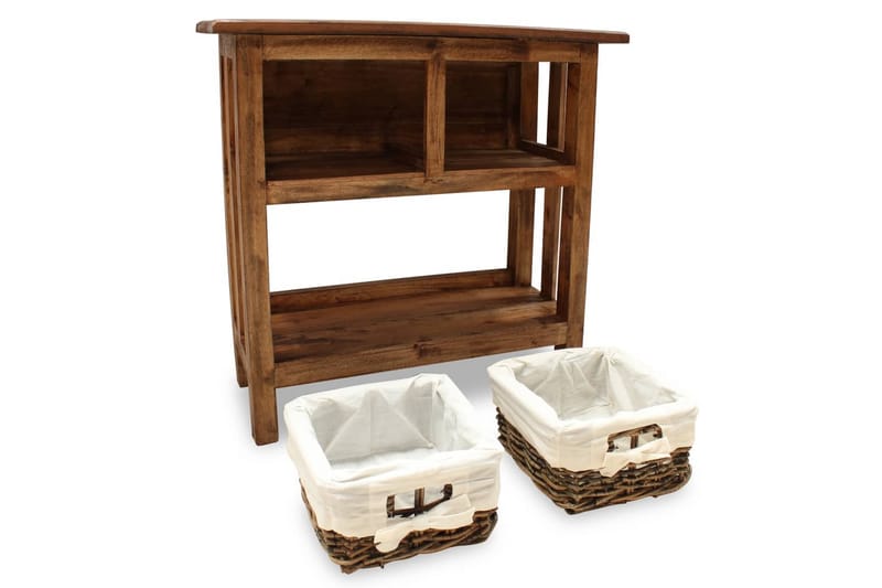 Sivupöytä kierrätetty puu 69x28x70 cm - Ruskea - Huonekalut - Pöytä & ruokailuryhmä - Apupöytä & sivupöytä - Konsolipöytä