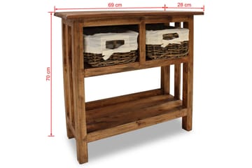 Sivupöytä kierrätetty puu 69x28x70 cm - Ruskea - Huonekalut - Pöytä & ruokailuryhmä - Apupöytä & sivupöytä - Konsolipöytä