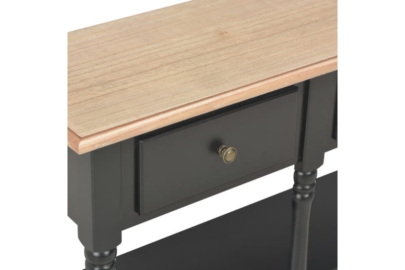 Sivupöytä musta 120x30x76 cm MDF - Musta - Huonekalut - Pöytä & ruokailuryhmä - Apupöytä & sivupöytä - Konsolipöytä
