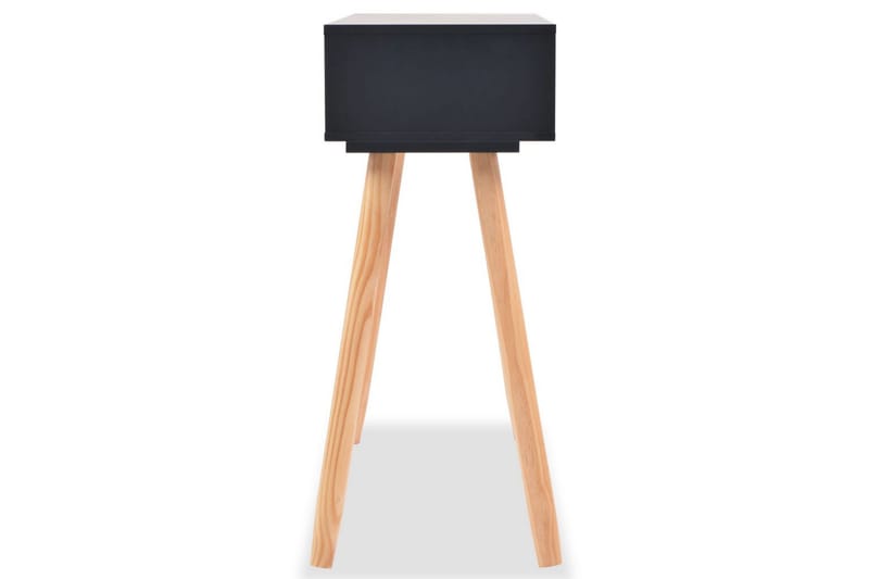 Sivupöytä Täysi mänty 80x30x72 cm Musta - Musta - Huonekalut - Pöytä & ruokailuryhmä - Apupöytä & sivupöytä - Konsolipöytä