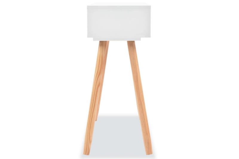 Sivupöytä Täysi mänty 80x30x72 cm Valkoinen - Valkoinen - Huonekalut - Pöytä & ruokailuryhmä - Apupöytä & sivupöytä - Konsolipöytä