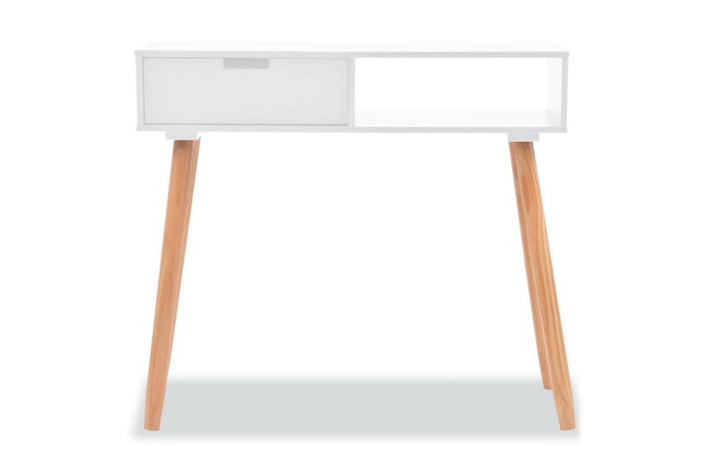 Sivupöytä Täysi mänty 80x30x72 cm Valkoinen - Valkoinen - Huonekalut - Pöytä & ruokailuryhmä - Apupöytä & sivupöytä - Konsolipöytä