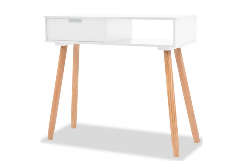 Sivupöytä Täysi mänty 80x30x72 cm Valkoinen - Valkoinen - Huonekalut - Pöytä & ruokailuryhmä - Apupöytä & sivupöytä - Konsolipöytä