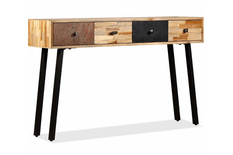 Sivupöytä Täysi Uusiokäytetty Tiikki 120x30x76 cm - Monivärinen - Huonekalut - Pöytä & ruokailuryhmä - Apupöytä & sivupöytä - Konsolipöytä