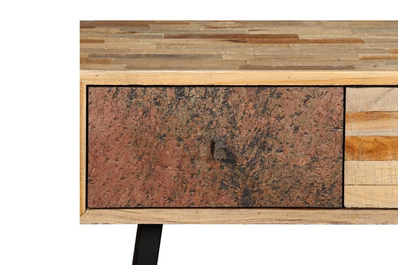 Sivupöytä Täysi Uusiokäytetty Tiikki 120x30x76 cm - Monivärinen - Huonekalut - Pöytä & ruokailuryhmä - Apupöytä & sivupöytä - Konsolipöytä