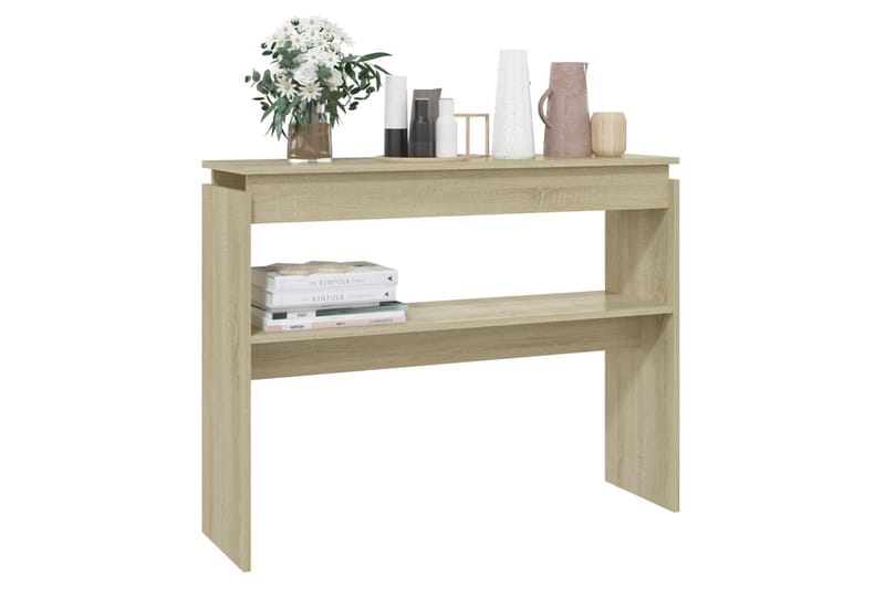 Konsolipöytä Sonoma-tammi 102x30x80 cm lastulevy - Ruskea - Huonekalut - Pöytä & ruokailuryhmä - Apupöytä & sivupöytä - Konsolipöytä